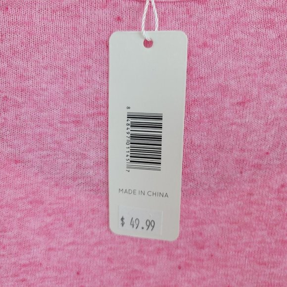 NWT 2 piece Simply NOELLE L/XL Pink Lace Tunic Top High Low Layered Lagenlook - Picture 7 of 9